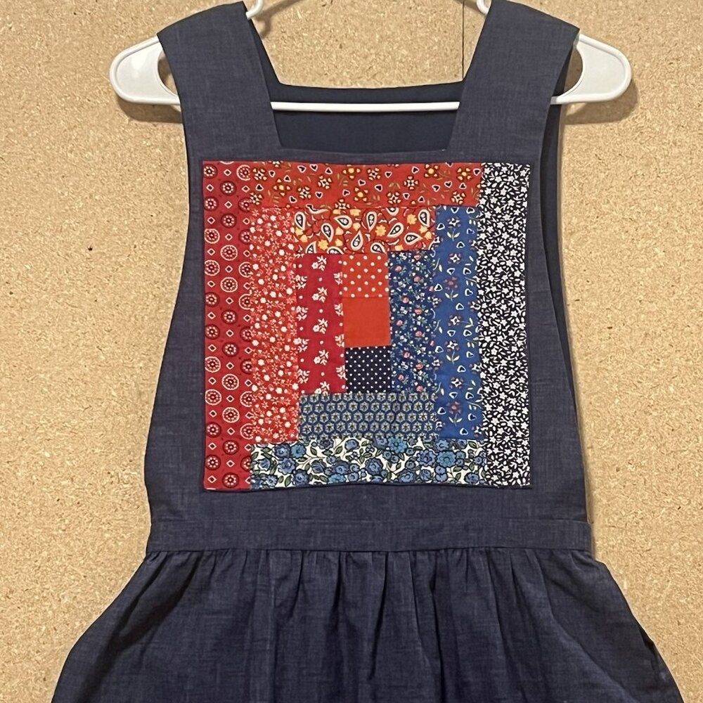 Mother Women’s Patchwork Maxi Dress Vintage Blue Red Size Small Cotton - Picture 3 of 10